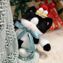 Load image into Gallery viewer, Cake on My Mind Black and White Cat Plush Toy-4