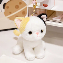 Load image into Gallery viewer, Calico Cat Keychain Plush Toy-yellow-black-white-15cm-1