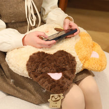 Load image into Gallery viewer, Calico Cat Pillow - Made of Plush - Kawaii Design with Pink Inner Ears-11