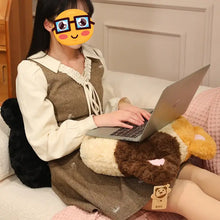 Load image into Gallery viewer, Calico Cat Pillow - Made of Plush - Kawaii Design with Pink Inner Ears-Stuffed Animals-Calico Cat,Cat Memorial Gifts,Stuffed Animal-3