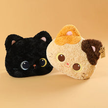 Load image into Gallery viewer, Calico Cat Pillow - Made of Plush - Kawaii Design with Pink Inner Ears-7