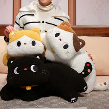 Load image into Gallery viewer, Calico Cat Plush Pillow - Curvy Kawaii Big-Eyed Cat-3