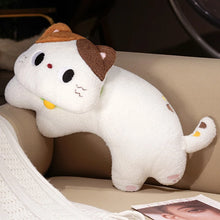 Load image into Gallery viewer, Calico Cat Plush Pillow - Curvy Kawaii Big-Eyed Cat-white-50cm-1