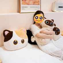 Load image into Gallery viewer, Calico Cat Pillow - Plush with PP Cotton - Big-Eyed Fur Ball-Home Decor-Calico Cat,Cats,Home Decor,Pillows,Stuffed Animal-3