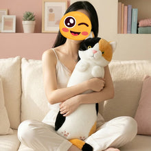 Load image into Gallery viewer, Calico Cat Body Pillow Plush Toy - Snuggly Long Fur Ball (Medium to Giant Size)-Stuffed Animals-Calico Cat,Cats,Home Decor,Pillows,Stuffed Animal-1