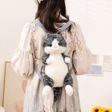 Load image into Gallery viewer, Calico Cat Plush Toy and Backpack - Adorable Everyday Cat and Carry-3