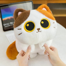 Load image into Gallery viewer, Calico Cat Plush Toy - Big-Eye Belly Flop Chibi Design-2