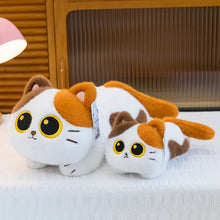 Load image into Gallery viewer, Calico Cat Plush Toy - Big-Eye Belly Flop Chibi Design-5
