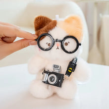 Load image into Gallery viewer, Calico Cat Plush Toy - Camera-Toting Tourist Cat-2