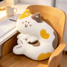 Load image into Gallery viewer, Calico Cat Soft Toy - Whimsical Prawn Cat Plush Toy and Neck Pillow-2