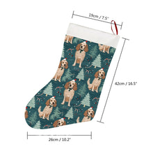 Load image into Gallery viewer, Candy Canes and Cocker Spaniels Christmas Stocking-Christmas Ornament-Christmas, Cocker Spaniel, Home Decor-26X42CM-White-4