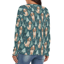 Load image into Gallery viewer, Candy Canes and Cocker Spaniels Women's V-Neck Christmas Sweater-Apparel-Apparel,Christmas,Cocker Spaniel,Dog Mom Gifts,Sweater,Sweatshirt-4