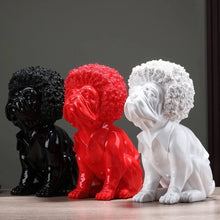 Load image into Gallery viewer, Candy Color Afro Wig Large Ceramic Pug Statues-Home Decor-Dog Dad Gifts, Dog Mom Gifts, Home Decor, Pug, Pug - Black, Statue-12