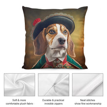 Load image into Gallery viewer, Canine Aristocrat Beagle Plush Pillow Case-Cushion Cover-Beagle, Dog Dad Gifts, Dog Mom Gifts, Home Decor, Pillows-2