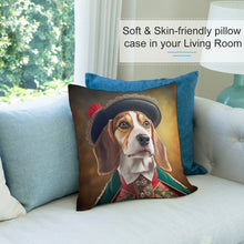 Load image into Gallery viewer, Canine Aristocrat Beagle Plush Pillow Case-Cushion Cover-Beagle, Dog Dad Gifts, Dog Mom Gifts, Home Decor, Pillows-3