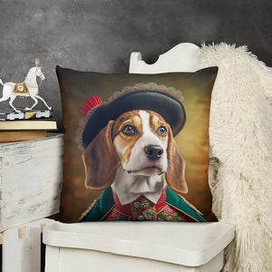 Canine Aristocrat Beagle Plush Pillow Case-Cushion Cover-Beagle, Dog Dad Gifts, Dog Mom Gifts, Home Decor, Pillows-4