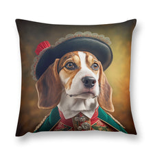 Load image into Gallery viewer, Canine Aristocrat Beagle Plush Pillow Case-Cushion Cover-Beagle, Dog Dad Gifts, Dog Mom Gifts, Home Decor, Pillows-6