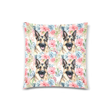 Load image into Gallery viewer, Canine Blossom Tapestry German Shepherd Throw Pillow Covers - 2 Patterns-Cushion Cover-German Shepherd, Home Decor, Pillows-Four Shepherds-4