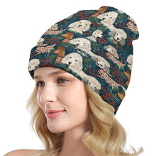 Load image into Gallery viewer, Canopy Poodle Paradise Warm Christmas Beanie-Accessories-Accessories, Christmas, Dog Mom Gifts, Hats, Poodle-ONE SIZE-White1-2