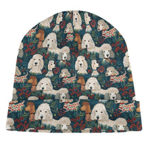 Load image into Gallery viewer, Canopy Poodle Paradise Warm Christmas Beanie-Accessories-Accessories, Christmas, Dog Mom Gifts, Hats, Poodle-ONE SIZE-White1-7