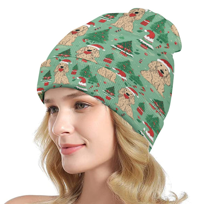 Carousel Cocker Spaniels Warm Christmas Beanie-Accessories-Accessories, Christmas, Cocker Spaniel, Dog Mom Gifts, Hats-ONE SIZE-1