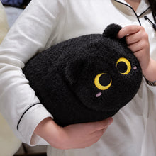 Load image into Gallery viewer, Black Cat Loaf Throw Pillow - Long Fat Cat Plush Cushion - Yellow Eyes-Home Decor-Black Cat,Cats,Home Decor,Pillows,Stuffed Animal-2