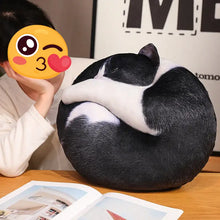 Load image into Gallery viewer, Realistic Sleeping Black and White Cat Pillow - Cosy Curled-Up Cutie-Home Decor-Black and White Cat,Home Decor,Pillows,Stuffed Animal-3