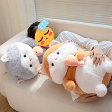 Load image into Gallery viewer, Gray and White Cat Plush Toy - Chunky Fat Fish Loving Cat-Stuffed Animals-Cat Memorial Gifts,Cats,Grey and White Cat,Stuffed Animal-11