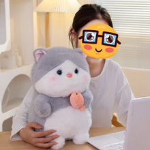 Load image into Gallery viewer, Gray and White Cat Plush Toy - Chunky Fat Fish Loving Cat-Stuffed Animals-Cat Memorial Gifts,Cats,Grey and White Cat,Stuffed Animal-2
