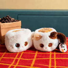 Load image into Gallery viewer, Whimsical White Cat Plush Toy - Sweet Cattachino Cutie-Stuffed Animals-Cats,Stuffed Animal,White Cat-16