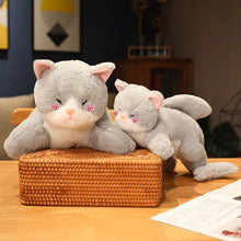 Load image into Gallery viewer, Cat Shark Plush - Grey and White Shark Tail Cat Plush Toy-10