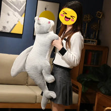 Load image into Gallery viewer, Cat Shark Plush - Grey and White Shark Tail Cat Plush Toy-35