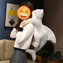 Load image into Gallery viewer, Cat Shark Plush - Grey and White Shark Tail Cat Plush Toy-31