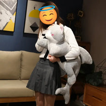 Load image into Gallery viewer, Cat Shark Plush - Grey and White Shark Tail Cat Plush Toy-30