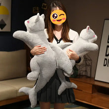 Load image into Gallery viewer, Cat Shark Plush - Grey and White Shark Tail Cat Plush Toy-38