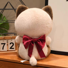 Load image into Gallery viewer, Cute Siamese Cat Soft Toy - Ribbon Bow Lace Bib-Stuffed Animals-Cats,Siamese Cat,Stuffed Animal-2