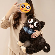 Load image into Gallery viewer, Goofy Black Cat Stuffed Animal - Big Eyed Fluffy Cat Plush Toy-Stuffed Animals-Black Cat,Cat Memorial Gifts,Cats,Stuffed Animal-2