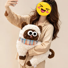 Load image into Gallery viewer, Goofy Black Cat Stuffed Animal - Big Eyed Fluffy Cat Plush Toy-Stuffed Animals-Black Cat,Cat Memorial Gifts,Cats,Stuffed Animal-10