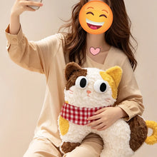 Load image into Gallery viewer, Goofy Black Cat Stuffed Animal - Big Eyed Fluffy Cat Plush Toy-Stuffed Animals-Black Cat,Cat Memorial Gifts,Cats,Stuffed Animal-13