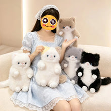 Load image into Gallery viewer, White Cat Stuffed Animal - Fluffy Standing Cat Plush Toy-Stuffed Animals-Cat Memorial Gifts,Cats,White Cat-3