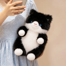Load image into Gallery viewer, Black and White Cat Stuffed Animal - Fluffy Standing Cat Plush Toy-Stuffed Animals-Black and White Cat,Cat Memorial Gifts,Cats,Stuffed Animal-2