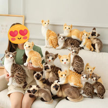 Load image into Gallery viewer, Realistic Lifelike Orange White Tabby Cat Stuffed Animal Plush Toys-Stuffed Animals-Cat Memorial Gifts,Cats,Orange and White Cat,Stuffed Animal,Tabby Cat-10
