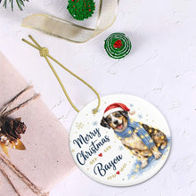 Load image into Gallery viewer, Catahoula Leopard Dog Christmas Ornament - Cozy Winter Pet Portrait Design - Personalize with Photo and Name-Christmas Ornament-Christmas,Christmas Ornament,Personalize Artwork-6