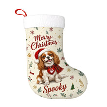 Load image into Gallery viewer, Cavalier King Charles Spaniel Christmas Stocking - Cozy Festive Wishes - Personalize with Photo and Name-Christmas Ornament-Christmas,Christmas Stocking,Personalize Artwork-3