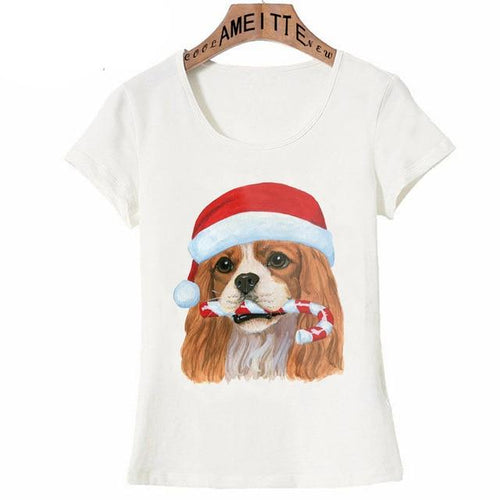 Cavalier King Charles Spaniel Christmas Womens T Shirt