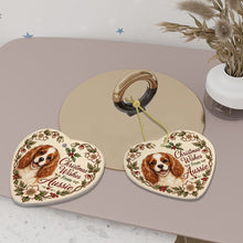 Load image into Gallery viewer, Cavalier King Charles Spaniel Dog Ornament - Christmas Wishes Design - Personalized with Name-Christmas Ornament-Cavalier King Charles Spaniel,Christmas,Personalize Artwork-6