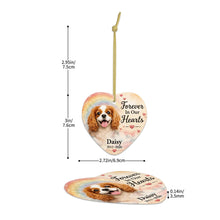 Load image into Gallery viewer, Cavalier King Charles Spaniel Dog Ornament - Forever In Our Hearts Design - Personalized with Name-Christmas Ornament-Cavalier King Charles Spaniel,Christmas,Personalize Artwork-5