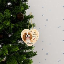 Load image into Gallery viewer, Cavalier King Charles Spaniel Dog Ornament - My Heart Belongs To Design - Personalized with Name-Christmas Ornament-Cavalier King Charles Spaniel,Christmas,Personalize Artwork-3