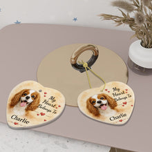 Load image into Gallery viewer, Cavalier King Charles Spaniel Dog Ornament - My Heart Belongs To Design - Personalized with Name-Christmas Ornament-Cavalier King Charles Spaniel,Christmas,Personalize Artwork-6