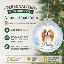 Load image into Gallery viewer, Cavalier King Charles Spaniel Ornament - Angel Dog Memorial Design - Personalized with Photo and Name-Christmas Ornament-Cavalier King Charles Spaniel,Christmas,Christmas Ornament,Personalize Artwork-2